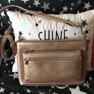 Dusty Rose Metallic Look Relic Purse